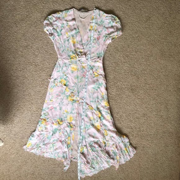 Zara Ruffled Floral Print Dress - Picture 7 of 8